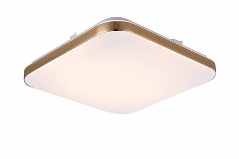 Light Prestige Plafon kwadratowy Babilon 33 cm złoty LED 4000K