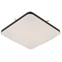 Light Prestige Plafon kwadratowy Babilon 38 cm czarny LED 4000K