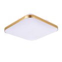 Light Prestige Plafon kwadratowy Babilon 38 cm złoty LED 4000K
