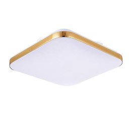 Light Prestige Plafon kwadratowy Babilon 38 cm złoty LED 4000K