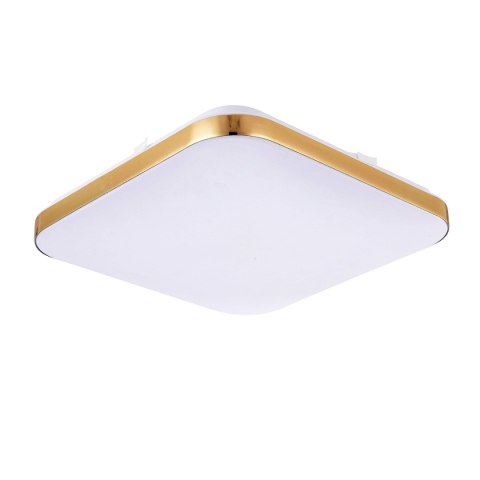 Light Prestige Plafon kwadratowy Babilon 38 cm złoty LED 4000K