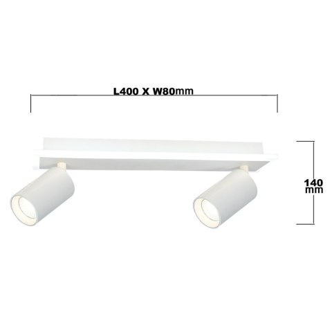 Light Prestige Spot Parma 2 biały 2xGU10 LED CCT