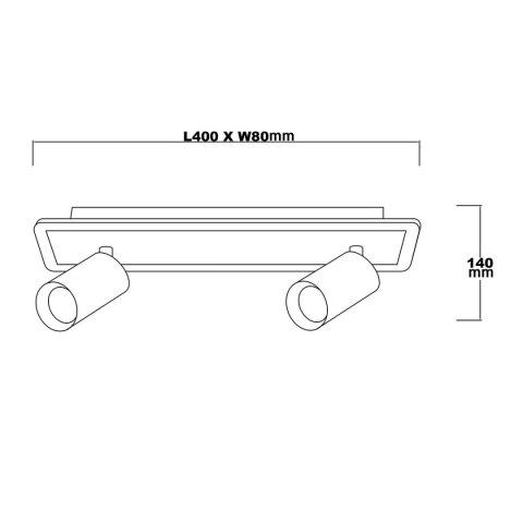 Light Prestige Spot Parma 2 biały 2xGU10 LED CCT