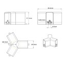 Light Prestige Łącznik 3L 120 elektryczny do oświetlenia modułowego Geometric System New