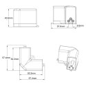 Light Prestige Łącznik L 90 mechaniczny do oświetlenia modułowego Geometric System New