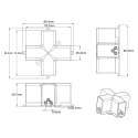 Light Prestige Łącznik X mechaniczny do oświetlenia modułowego Geometric System New