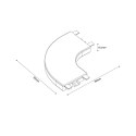 Light Prestige Łącznik natynkowy C Magnetic Slim biały