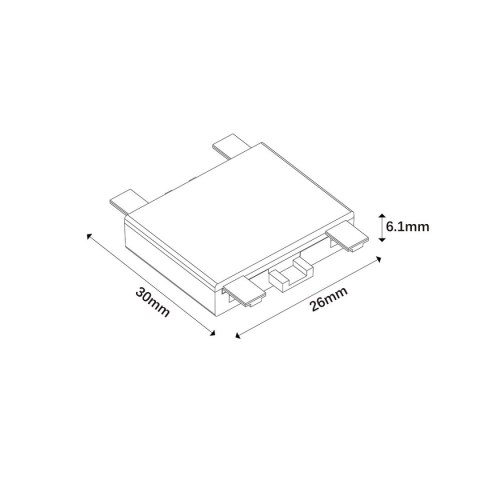 Light Prestige Łącznik natynkowy I Magnetic Slim czarny