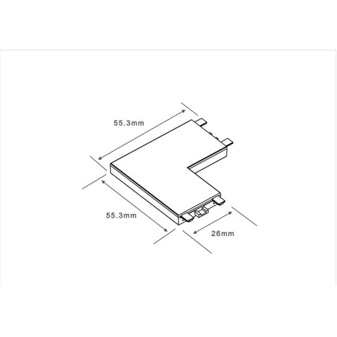 Light Prestige Łącznik natynkowy L Magnetic Slim biały