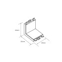Light Prestige Łącznik natynkowy L sufit-ściana Magnetic Slim czarny