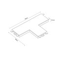 Light Prestige Łącznik natynkowy T Magnetic Slim czarny