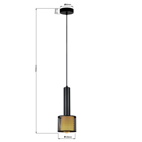 Light Prestige Lampa wisząca Amo czarna 1xE27