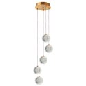 Light Prestige Lampa wisząca Brillant 5 złota LED CCT