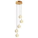 Light Prestige Lampa wisząca Brillant 5 złota LED CCT