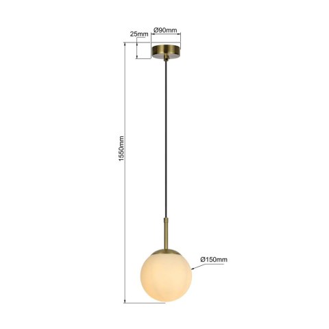 Light Prestige Lampa wisząca Dorado złota 1xE14