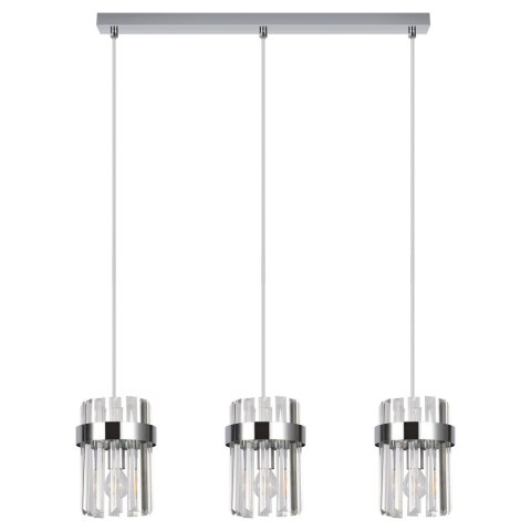 Light Prestige Lampa wisząca Vetro chrom 3xE14