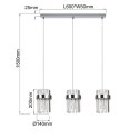 Light Prestige Lampa wisząca Vetro chrom 3xE14