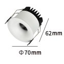 Light Prestige Oczko podtynkowe Zyra białe LED CCT