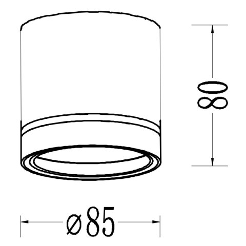 Light Prestige Oprawa natynkowa Kendal czarna GX53