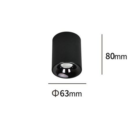 Light Prestige Oprawa natynkowa Tom czarna LED CCT