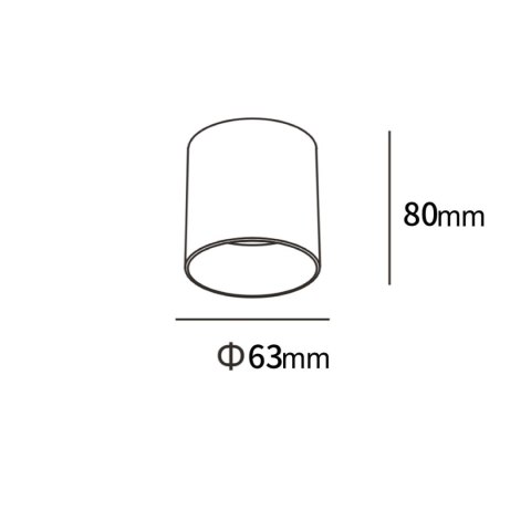 Light Prestige Oprawa natynkowa Tom czarna LED CCT