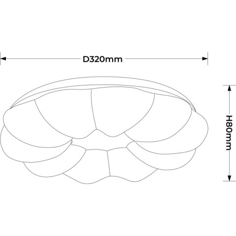Light Prestige Plafon Ariva 33 cm biały LED 4000K