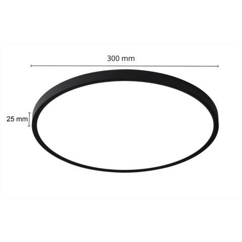 Light Prestige Plafon California 30 cm czarny LED CCT