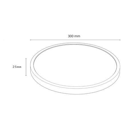 Light Prestige Plafon California 30 cm czarny LED CCT