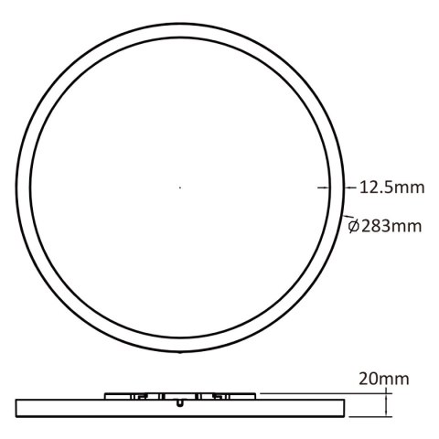 Light Prestige Plafon Pryzma 28 cm czarny LED CCT