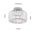 Light Prestige Plafon Vetro chrom 1xE27