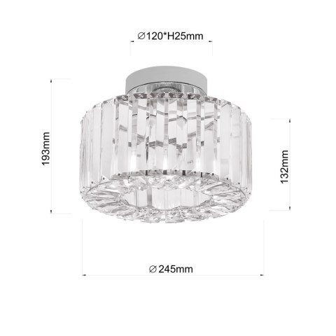 Light Prestige Plafon Vetro chrom 1xE27