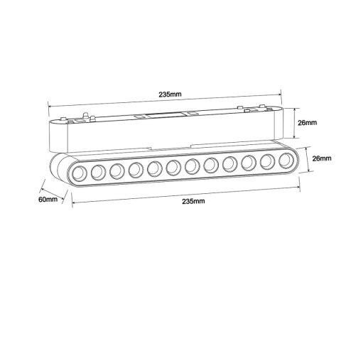 Light Prestige Reflektor Magnetic Slim Blaze 12W LED 3000K biały