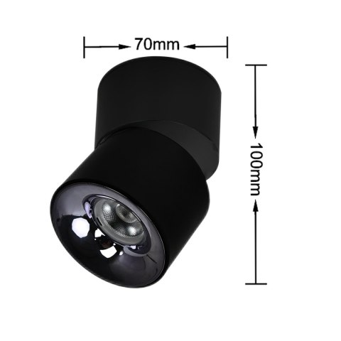 Light Prestige Ruchoma oprawa natynkowa Brema czarna LED CCT