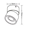 Light Prestige Ruchoma oprawa natynkowa Brema czarna LED CCT