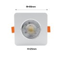 Light Prestige Ruchome kwadratowe oczko podtynkowe Plus białe LED CCT