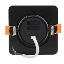 Light Prestige Ruchome kwadratowe oczko podtynkowe Plus czarne LED CCT