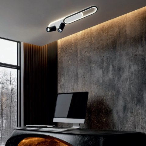Light Prestige Spot Parma 2 długi czarny 2xGU10 LED CCT