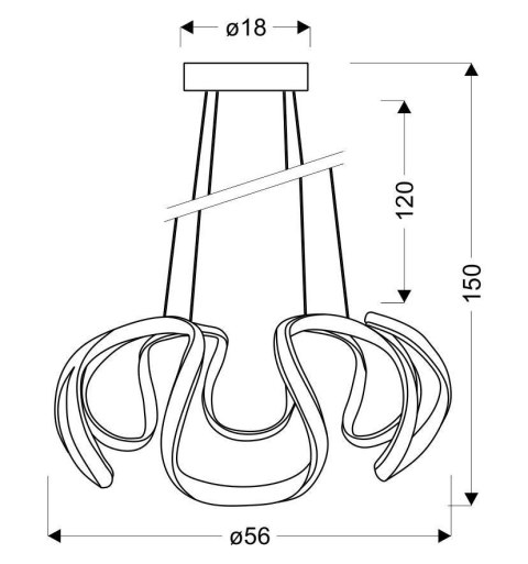 DOUGLAS LAMPA WISZĄCA 56 38W LED BRĄZOWY 4000K APETI