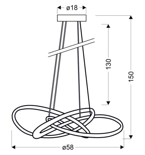 DOUGLAS LAMPA WISZĄCA 58 40W LED BRĄZOWY 4000K APETI