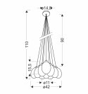 LAMPA WISZĄCA LUKKA 10 WIELOKOLOROWY