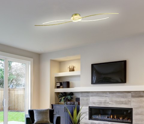 ZAKINTOS LAMPA SUFITOWA PLAFON 110X18 25W LED ZŁOTY 4000K APETI