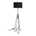 FLOAT LAMPA PODŁOGOWA CZARNA 1X60W E27 ABAŻUR CZARNY