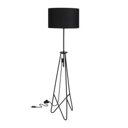 FLOAT LAMPA PODŁOGOWA CZARNA 1X60W E27 ABAŻUR CZARNY
