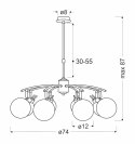 Ghost lampa wisząca satynowy 8x40w g9 klosz biały