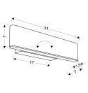 NICOLETTA 2 LAMPA KINKIET 6W LED 4000K BRĄZOWY