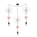 Trio hhh p lampa wisząca czarny 3x20W E27 iq kids biały+różowy+szary