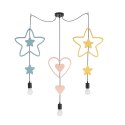 Trio shs p lampa wisząca czarny 3x20W E27 iq kids złoty+różowy+niebieski