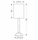 CARDINALE lampa sto³owa h-52 cm ciemny szary 1x40 E27 aba¿ur jasny lniany