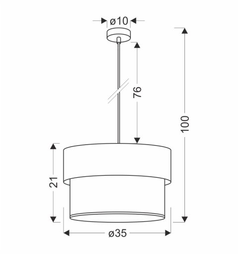FORNERO LAMPA WISZĄCA CHROMOWY 1X60W E27 ABAŻUR CZARNY+DREWNIANY