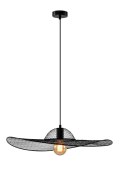 Lampa wisząca DECO designerska - czarny klosz kapelusz - nowoczesne oświetlenie salonu i sypialni E27